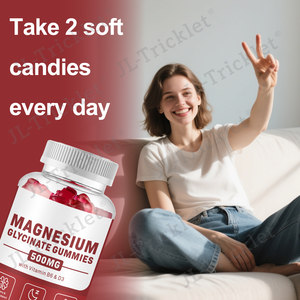 Gomas masticables de glicinato de <span class=keywords><strong>magnesio</strong></span> de etiqueta privada OEM complejo vegano con calcio <span class=keywords><strong>potasio</strong></span> vitamina D B6 L-teanina L-treonato - Product Image 6