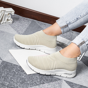 Sepatu Lari Rajut Wanita Desain Baru Olahraga Murah Bernapas Kasual Gaya Berjalan - Product Image 2