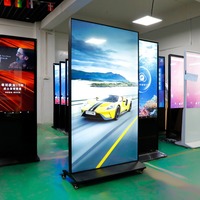 Dernier kiosque interactif sur pied à écran tactile multi-touch ultra-fin de 75 pouces pour la publicité en magasin et la gestion des files d'attente