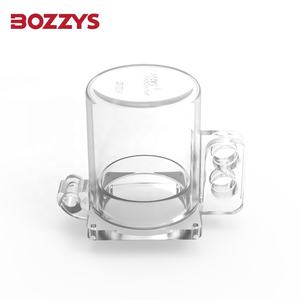 BOZZYS Bouton d'arrêt d'urgence transparent <span class=keywords><strong>de</strong></span> 50 mm, couvercle à installation permanente, verrouillage <span class=keywords><strong>de</strong></span> <span class=keywords><strong>porte</strong></span>, étiquetage, empêchant toute touche accidentelle - Product Image 5