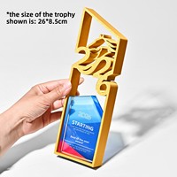 Trophée créatif en résine cristalline artificielle personnalisé, Nouvelle Médaille 2026, pour Employé Exceptionnel, Champion de l'Année, Cheval, Imprimé en 3D, Haut de gamme