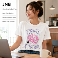 JNEI Vintage Western Streetwear Grafische T-shirt 100% Polyester Sneldrogend 150gsm UV-bescherming Functioneel T-shirt