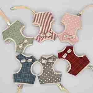 Harnais réglables économiques pour petits chiens Pinscher Yorkshire Mascotas, ensemble de harnais et de laisse pour chiots en gros - Product Image 2