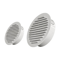 Capot rond à tête plate en acier au carbone coupe-vent pour évent d'extraction de cuisine, pour mur extérieur et usage extérieur