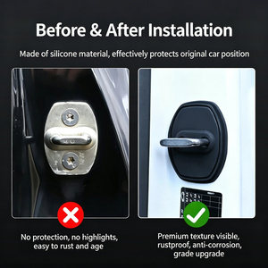 Protector de Cerradura de Puerta de Gel de Sílice Hesheng, Amortiguador para ES/RX/NX/UX, Impermeable, Antioxidante, Fácil Instalación, Accesorios para Auto - Product Image 5