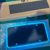 Feux de plaque d'immatriculation LED multicolores à effet de poursuite standard américain, cadres de plaque d'immatriculation pour voiture, remorque, UTV, VTT, camion, VR