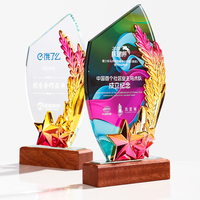 Reunión anual trofeo de cristal trofeo de metal trofeo de resina adornos de oficina personalizados fabricantes al por mayor