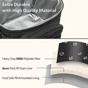 Bolsa térmica duradera personalizada para el almuerzo, lona de algodón ecológica, bolsa de compras portátil OEM, bolsa térmica para alimentos, bolsa térmica <span class=keywords><strong>Jumbo</strong></span> - Product Image 4