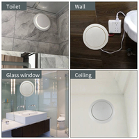 Ventilateur extracteur d'air silencieux bidirectionnel électrique à double boule de 6 pouces (150 mm) avec télécommande pour salle de bain, toilettes, étanche, mural/plafond