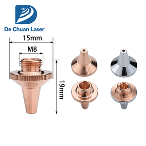 Boquillas láser de doble capa de una sola capa de alta calidad 3D M8 <span class=keywords><strong>calibre</strong></span> 0,8-4mm para cabezal láser de fibra Precitec Raytools - Product Image 1