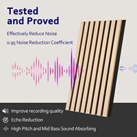 Panneau en feutre insonorisé et décoratif pour mur et plafond et panneau acoustique à lattes en bois MDF plaqué chêne naturel pour bureau à domicile