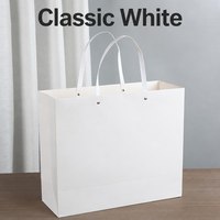 Sac cadeau en papier marron de luxe personnalisé avec logo, fabriqué en Chine, pour l'emballage de vêtements, les achats de cadeaux, les expositions, l'artisanat et les articles en fourrure