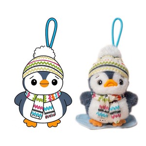 Fabbrica di Giocattoli Songshan, Personalizzabile MOQ100, Scatola Misteriosa con Mascotte, Peluche Morbido a Forma di Pinguino, Portachiavi, Regalo per Aziende e Bambini - Product Image 5