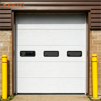 Portes sectionnelles à rouleaux verticales automatiques en acier pour entrepôt, à levage industriel, économiques, avec isolation thermique, pour vente en gros directe usine