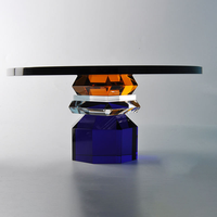 Table d'appoint moderne en cristal de style arabe, table d'appoint en verre coloré, table d'angle de luxe pour salon, mobilier de maison