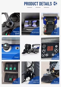 Đa mục đích làm sạch máy DIESEL nhỏ gọn đường phố quét chân không quét máy nhỏ gọn đường phố Đường Băng sạch hơn - Product Image 2