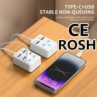 Station d'accueil USB 6-en-1 : Mini-rallonge multi-ports pour ordinateur, téléphone portable et clé USB