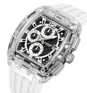 Reloj de Cuarzo para Hombre, Resistente al Agua, Caja Cuadrada de Silicona, Esfera con Diseño Elegante, Reloj de Pulsera Deportivo de Moda, Cronómetro, Skmei 2606 - Product Image 4