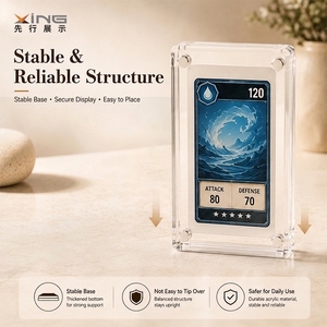 Expositor <span class=keywords><strong>de</strong></span> Tarjetas Coleccionables <span class=keywords><strong>de</strong></span> Acrílico, Diseño Personalizado, Resistente y que Ahorra Espacio, para Exhibición en Tiendas <span class=keywords><strong>de</strong></span> Tarjetas Deportivas Graduadas - Product Image 1