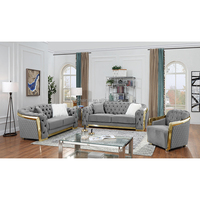 Ensemble de canapés modulaires modernes de luxe populaires, ensemble de canapés de qualité supérieure avec design capitonné, ensemble de canapés en tissu, meubles de salon