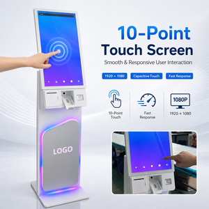 Kiosco de Impresión de Boletos de 27/32 Pulgadas, Kiosco de Pedidos Automatizados, Kiosco de Punto de Venta de Autoservicio con Impresora, Escáner de Códigos <span class=keywords><strong>QR</strong></span>, Lector de Tarjetas, Restaurante - Product Image 2