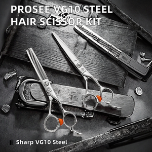 Tijeras de barbero Morje Surgicals para zurdos, de acero inoxidable, mango ergonómico, 32 dientes, hoja afilada para corte de cabello profesional - Product Image 2