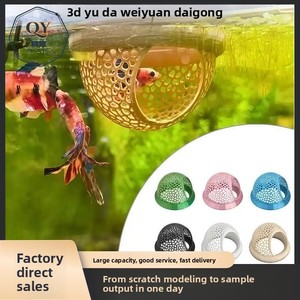 Décoration d'aquarium en PLA imprimé en 3D, cachette flottante pour betta, grotte pour crevettes, abri pour poissons, cachette, ornement pour petit aquarium - Product Image 6