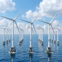 Système de générateur d'énergie éolienne 220v/380v/400v, diamètre du rotor 12,6 m, pales en fibre de verre renforcée, éolienne horizontale 50 kW