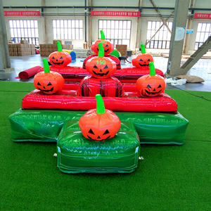 WINSUN Promotion <span class=keywords><strong>Halloween</strong></span> : Jeu de lancer de citrouilles gonflables, jeu interactif pour fêtes de carnaval en extérieur, pour enfants et adultes - Product Image 1