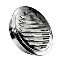 Grille de ventilation circulaire en acier inoxydable réglable pour systèmes d'extraction HVAC modernes, installation facile