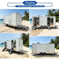 Remorque Sanitaire Portable avec Toilettes Mobiles Séparées par Genre, Climatisation et Urinoirs pour Concerts en Plein Air, Expositions et Grandes Événements de Mariage