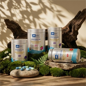 Sealed Aluminum Jar for Probiotic Capsule <b>Pill</b> Packaging with Easy-Open Lid Probiotic Powder <b>Container</b> - Product Image 2