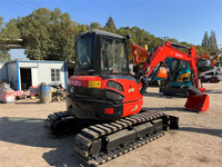 Mini-excavatrice Kubota U-55 d'occasion avec chenilles en caoutchouc et pince hydraulique, mini-excavatrice Kubota U15 U20 U-35 U55 KX155