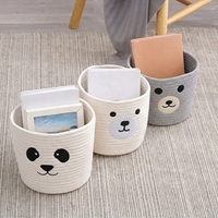Panier de rangement pliable moderne et tendance, écologique, durable et sûr, en corde de coton tressée, pour vêtements et jouets