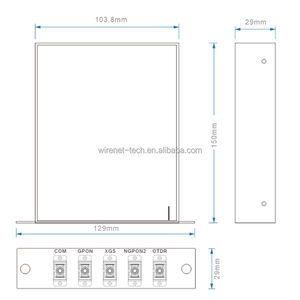 Modules WDM PON LGX de type coexistence 1260 nm 1650 nm pour GPON XGS-PON NG-PON2 OTDR - Product Image 4
