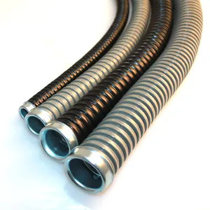 Conduits ondulés flexibles de couplage d'acier inoxydable enduits de PVC d'approvisionnement d'usine