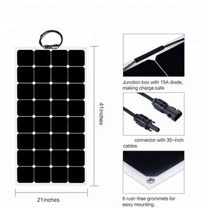 ราคาโรงงาน แผงโซลาร์เซลล์แบบยืดหยุ่น 12v 18v 100w, แผงโซลาร์เซลล์ในฟิลิปปินส์ ราคาในปากีสถาน - Product Image 3