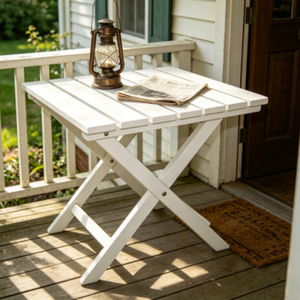 Table d'appoint portable, robuste, en bois de <span class=keywords><strong>sapin</strong></span>, design pliable pour petits espaces, balcon et terrasse - Product Image 1
