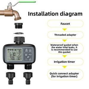 Programmable 2 Zones Hose Water <b>Timer</b> Large Display Auto Watering Controller Drip Irrigation Sprinkler Garden Plant Water System - Product Image 6