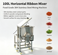 Mélangeur horizontal commercial en acier inoxydable pour poudres sèches - Café et poudre de cacao - Mélangeur de matériaux granulaires