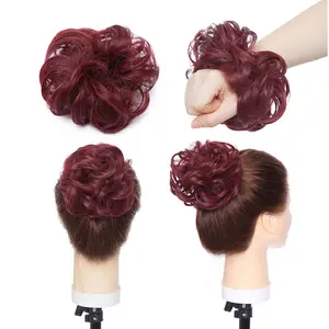 S-noilite wig rambut sintetis tahan panas produsen rambut manusia ekor kuda chignon rambut manusia kuncir kuda