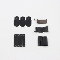 Componentes de Montagem de Precisão CNC, Kit de Suporte de Aço Estampado com Revestimento Preto, Conjunto de Ferragens de Montagem em Alumínio Anodizado