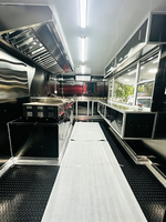 Remolque de Comida Comercial con Ventana de Vidrio y Estación de Máquina de Espresso para Café Latte en el Parque Tecnológico de Seattle