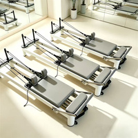 Le meilleur des meilleurs : Machine Reformer avec barre de repose-pieds réglable, en aluminium blanc, pour studio