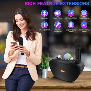 Micrófono inalámbrico 4 en 1 <span class=keywords><strong>con</strong></span> luces LED <span class=keywords><strong>PARA</strong></span> Karaoke, micrófono portátil <span class=keywords><strong>para</strong></span> niños, regalos, juguetes <span class=keywords><strong>para</strong></span> niños y <span class=keywords><strong>niñas</strong></span> - Product Image 6