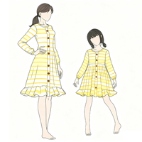 Robe décontractée trapèze à manches longues et boutonnée à rayures colorées pour filles 2025 |   Service OEM de mode pour enfants tendance et douce