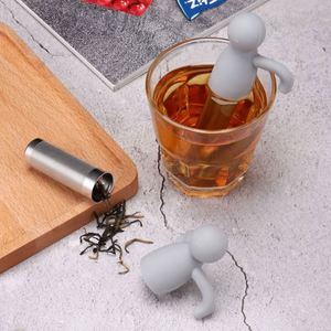 Colador de té a granel de acero inoxidable con forma divertida de hombre, filtro de té, infusor de té, ideal para venta al por mayor. - Product Image 3