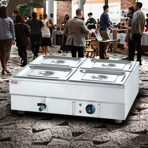 Electric Stainless Steel <strong>Bain</strong> <strong>Marie</strong> <strong>Food</strong> <strong>Warmer</strong> Display for Restaurant Catering Kitchen Buffet Restaurant Equipment Keeps <strong>Food</strong> - Product Image 2