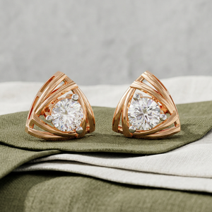 Pendientes de Diamantes Cultivados en Laboratorio en Oro Rosa, Corte Brillante, Color D, Certificados por IGI, 10k/14k/18k, Joyería de Lujo para Mujer, Regalo de Compromiso - Product Image 1