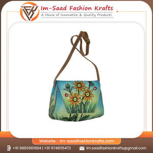 Bolso de Hombro de Cuero Genuino con Estampado de Paisaje para Mujer, Colección de Verano, Bolso de Mano para Oficina, Uso Diario y Viajes - Product Image 6